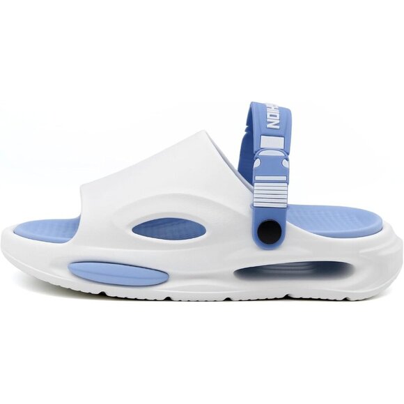 〽️Men\'s Slippers Slide Sandals White Blue Back Strap Open Toe Ultra Comfy Shoes main image 4